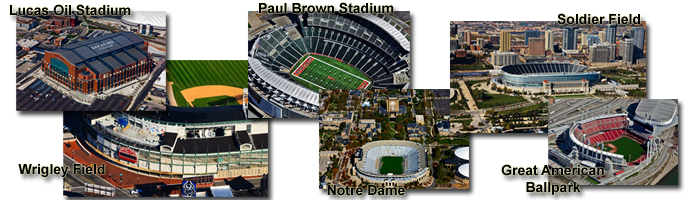 NFL MBL College Football Stadiums - Soldier - Lucas Oil - Wrigley - Notre Dame